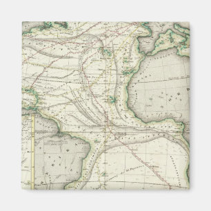 Karte des Atlantischen Ozeans Magnet