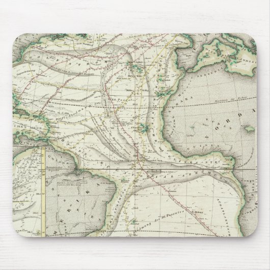 Karte des Atlantischen Ozeans Mousepad (Vorne)