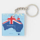 Karte des australischen Schlüsselanhängers Schlüsselanhänger (Rückseite)