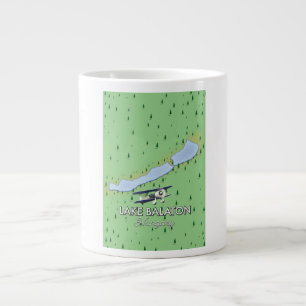 Karte des Balaton Ungarn Jumbo-Tasse