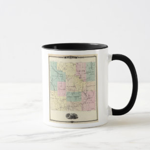 Karte des Barron-Landkreises, Staat von Wisconsin Tasse