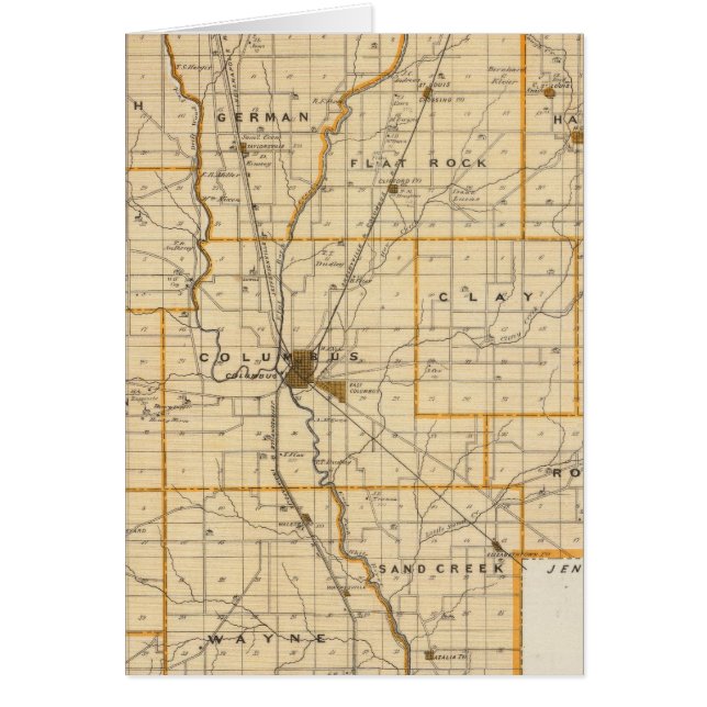 Karte des Bartholomew-Landkreises (Vorne)