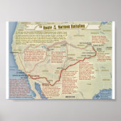 Karte des Bataillons Mormon Poster (Vorne)