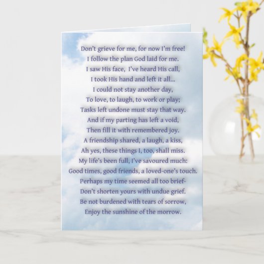 Karte des Beileids-3 (Gelbe Blume)