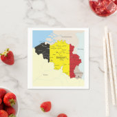 Karte des belgischen Papiers Napkins Serviette (Beispiel)