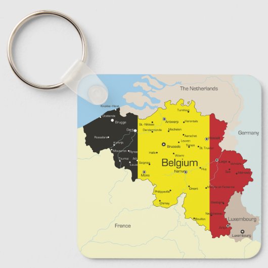 Karte des belgischen Schlüsselanhängers Schlüsselanhänger (Vorderseite)