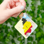 Karte des belgischen Schlüsselanhängers Schlüsselanhänger