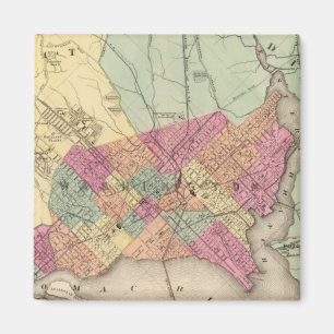 Karte des Bezirks Columbia, Washington Magnet