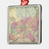 Karte des Bezirks Columbia, Washington Ornament Aus Metall (Links)