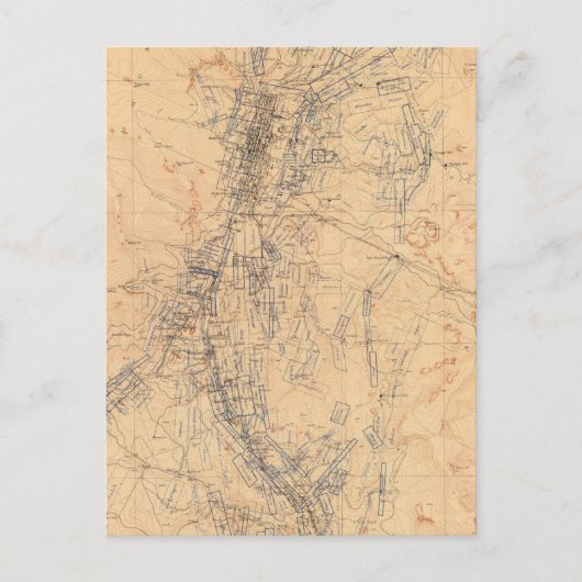 Karte des Bezirks Washoe mit Bergbauaufträgen (Vorderseite)