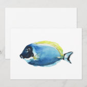 Karte des Blautang-Fisches (Vorne/Hinten)