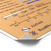 Karte des Bodenbetriebs der Operation Wüstensturm Poster (Ecke)