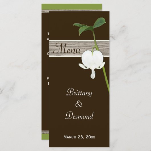 Karte des braunen, grünen Herzblutungsmenüs (Vorne/Hinten)