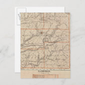 Karte des braunen Landkreises mit Plan von Nashvil (Vorne/Hinten)