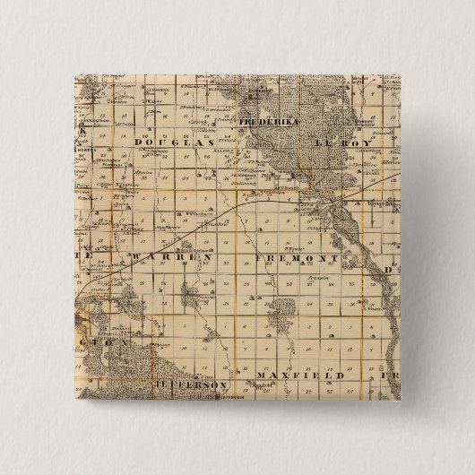 Karte des Bremer-Landkreises Button (Vorderseite)