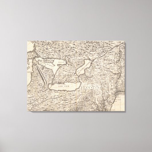 Karte des britischen Empire in Amerika Blatt 6 Leinwanddruck (Vorderseite)