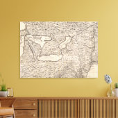 Karte des britischen Empire in Amerika Blatt 6 Leinwanddruck (Insitu (Wohnzimmer))