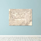 Karte des britischen Empire in Amerika Blatt 6 Leinwanddruck (Insitu (Holzboden))