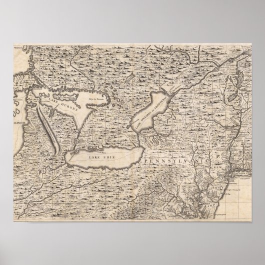 Karte des britischen Empire in Amerika Blatt 6 Poster (Vorne)