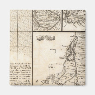 Karte des Britischen Reiches in Amerika Blatt 20 Magnet