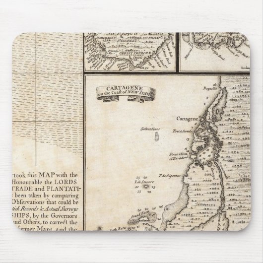 Karte des Britischen Reiches in Amerika Blatt 20 Mousepad (Vorne)