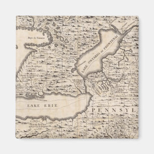 Karte des Britischen Reiches in Amerika Blatt 6 Magnet