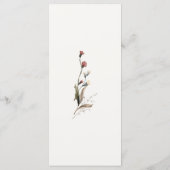 Karte des Burgundy Winter Wildblumen (Rückseite)