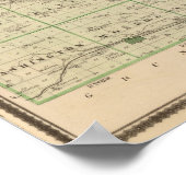 Karte des Butler-Landkreises, Staat von Iowa Poster (Ecke)