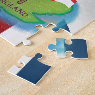 Karte des Cartoon Britische Inseln Puzzle