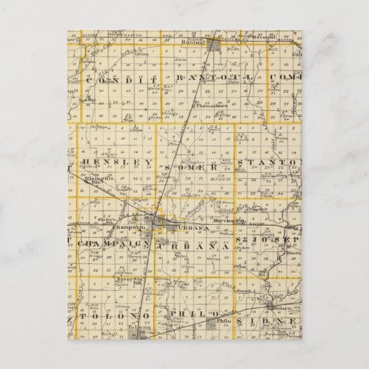 Karte des Champaign-Landkreises (Vorderseite)