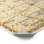 Karte des Champaign-Landkreises Poster (Ecke)