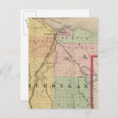 Karte des Cheboygan-Landkreises, Michigan (Vorne/Hinten)