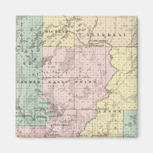 Karte des Chippewa Landkreises Süd Magnet
