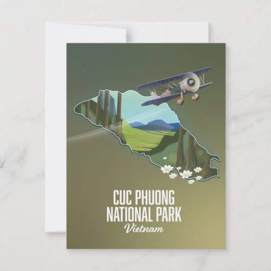 Karte des Cuc Phuong Nationalparks Vietnam (Vorderseite)