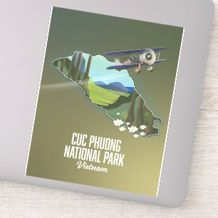 Karte des Cuc Phuong Nationalparks Vietnam Aufkleber