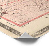 Karte des Delaware-Landkreises Poster (Ecke)