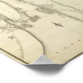 Karte des Detroit River Poster (Ecke)