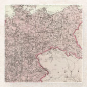 Karte des deutschen Reiches Glasuntersetzer (Vorderseite)