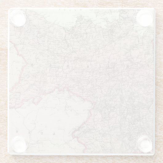 Karte des deutschen Reiches Glasuntersetzer (Rückseite)