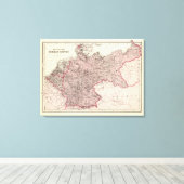 Karte des deutschen Reiches Leinwanddruck (Insitu (Holzboden))