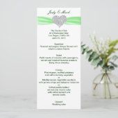 Karte des Diamond Heart Green Wedding (Stehend Vorderseite)