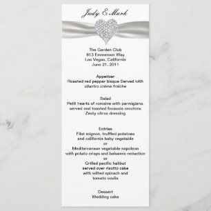 Karte des Diamond Heart White Wedding