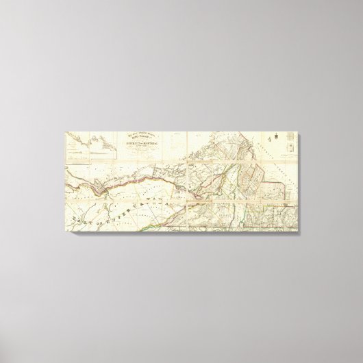 Karte des Distrikts Montreal, Niederkanada Leinwanddruck (Vorderseite)