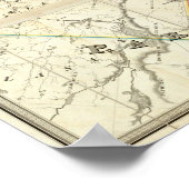 Karte des Distrikts Montreal, Niederkanada Poster (Ecke)