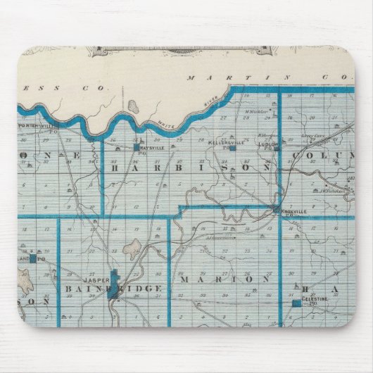 Karte des Dubois-Landkreises Mousepad (Vorne)