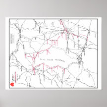 Karte des Eisenbahnsystems Hagerstown & Frederick 