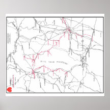 Karte des Eisenbahnsystems Hagerstown & Frederick 