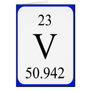 Karte des Elements 23 - Vanadiumweiß
