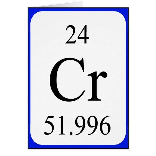 Karte des Elements 24 - Chromweiß (Vorne)