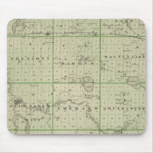 Karte des Faribault-Landkreises, Minnesota Mousepad